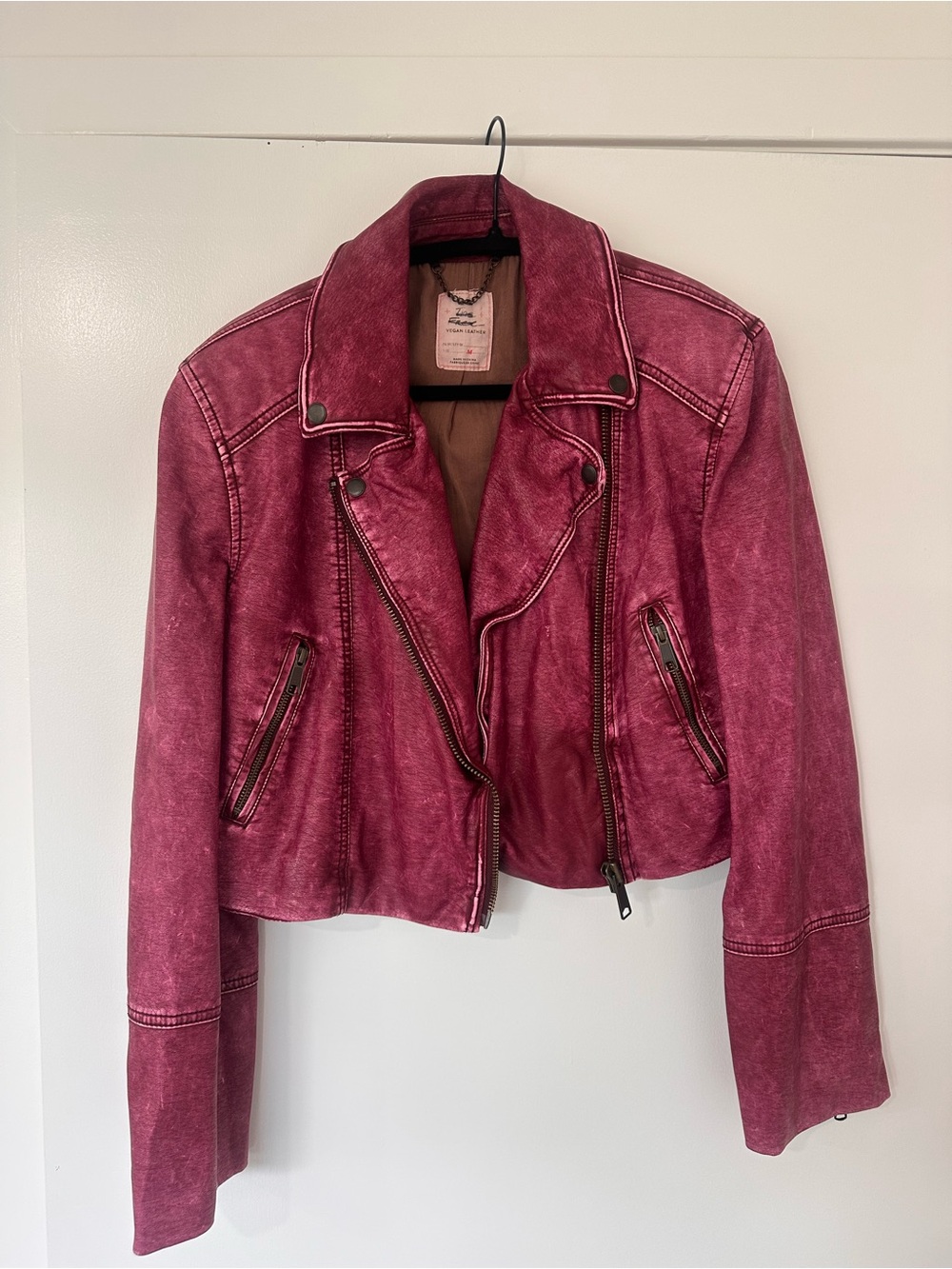 Free People Vegan Leather Jacket NWOT
